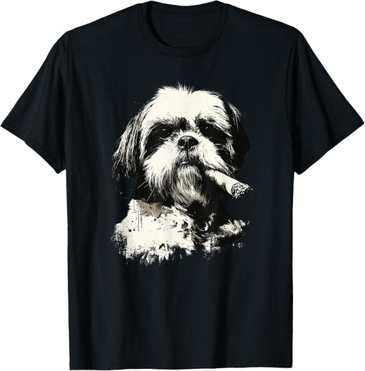 Shih Tzu Dog Owner for Dad Father's Day T-Shirt - T-Shirt | Black