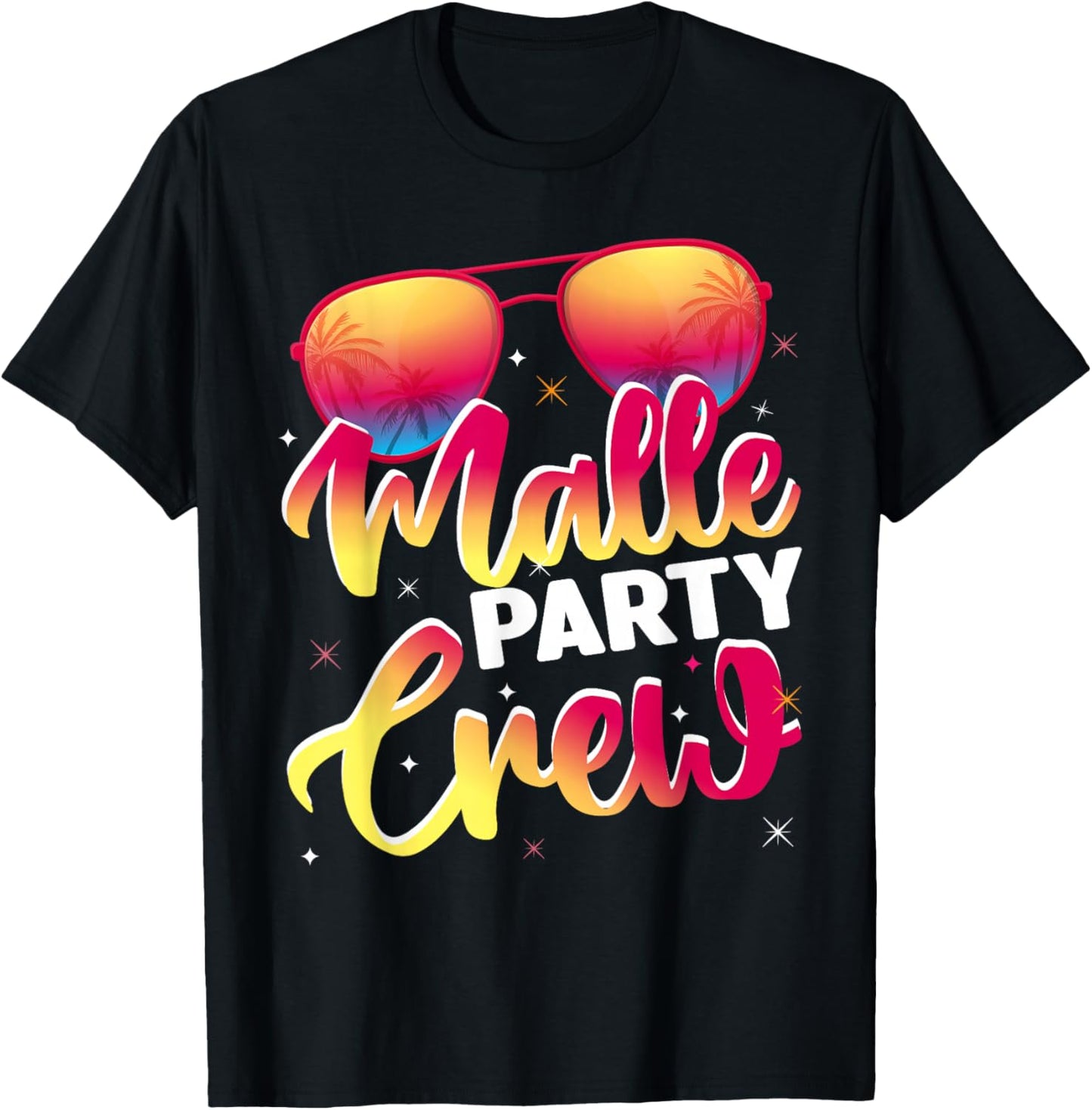 Malle Party Crew Party Holiday Mallorca , black T-Shirt - T-Shirt | Black
