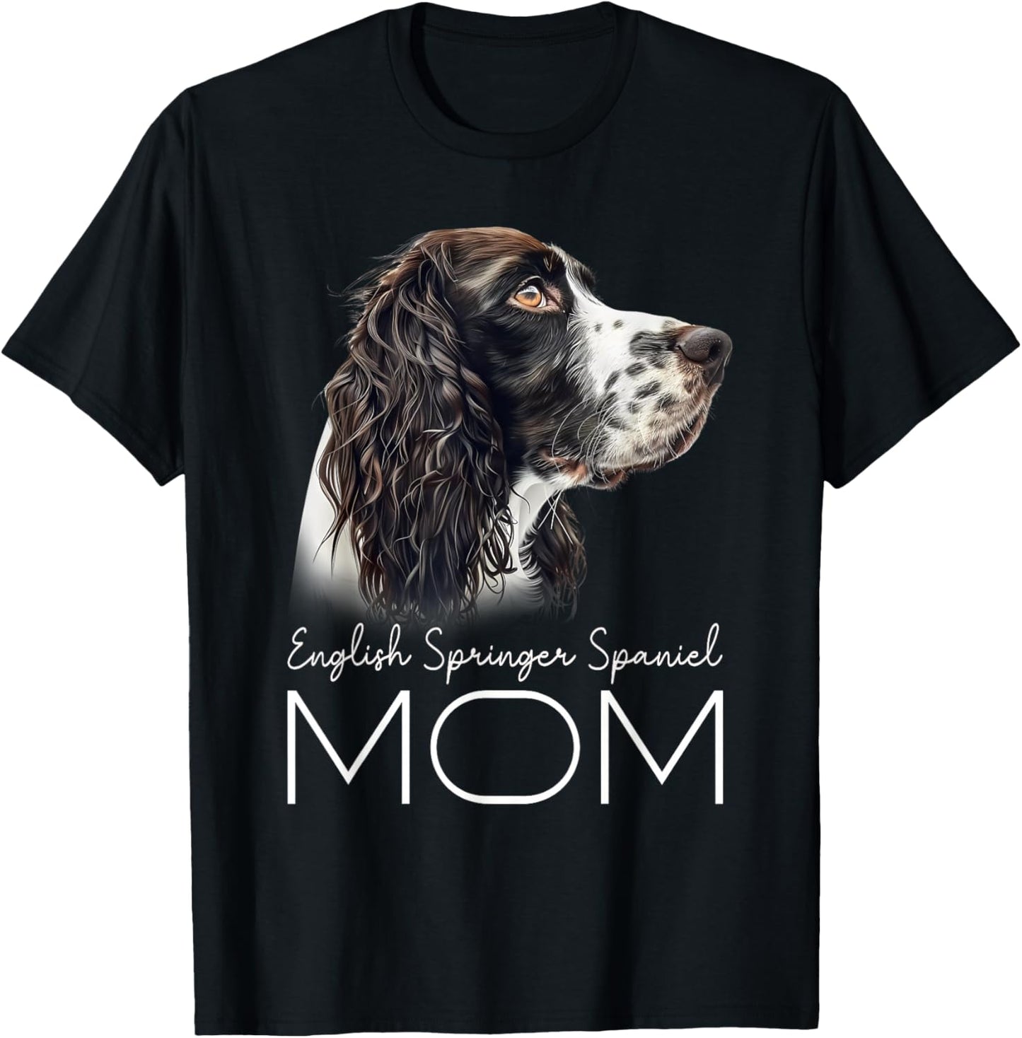 English Springer Spaniel Mom T-Shirt - T-Shirt | Black
