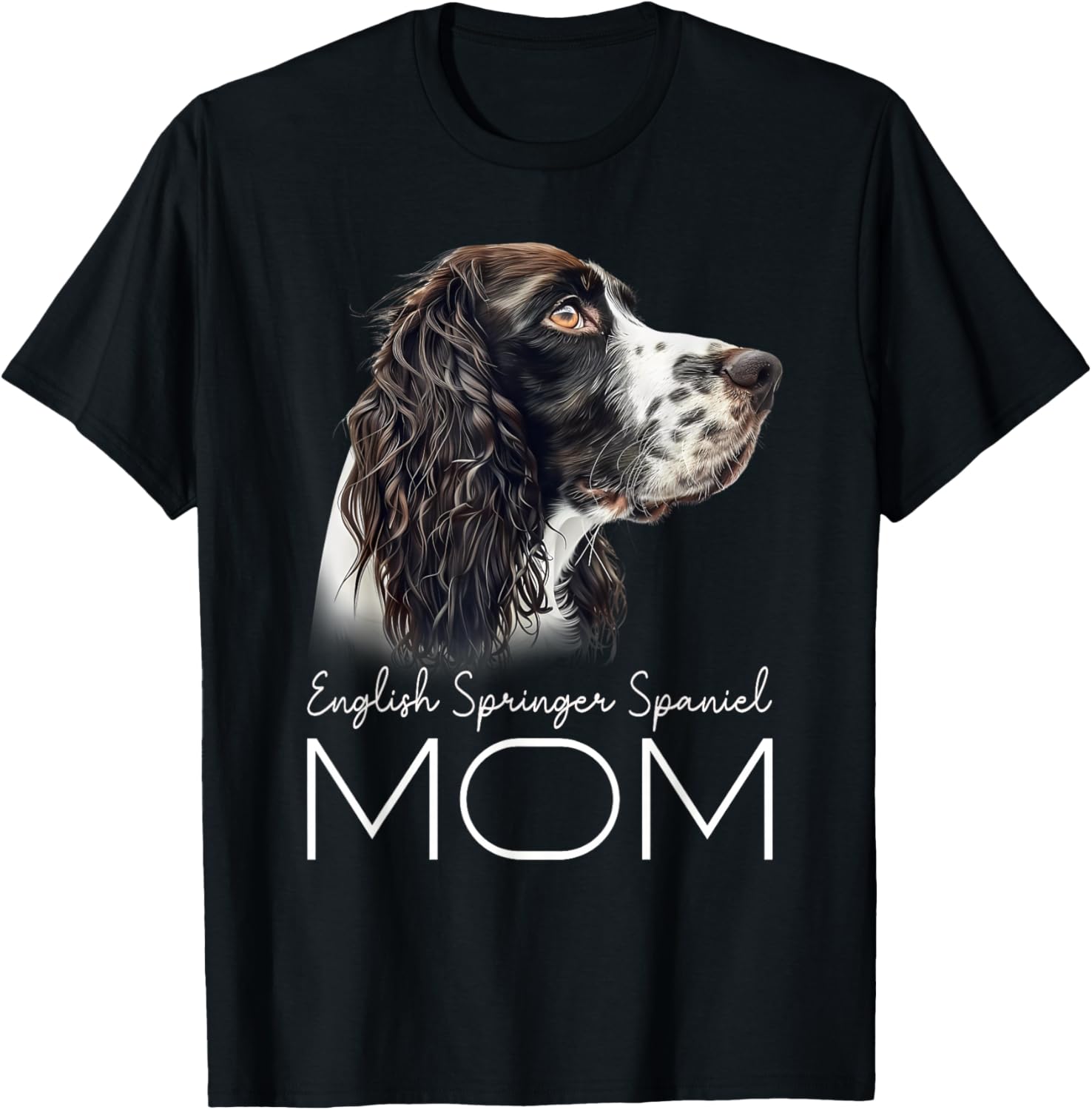English Springer Spaniel Mom T-Shirt - T-Shirt | Black