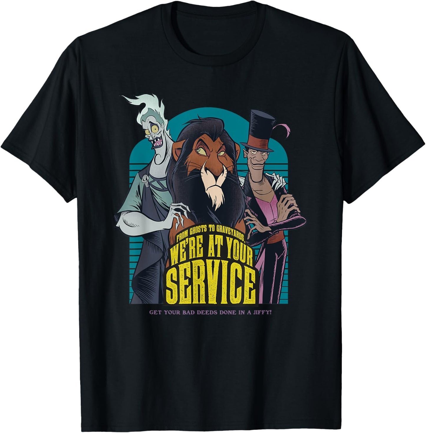 Villains Scar Hades Doctor Facilier Poster , Black, S T-Shirt - T-Shirt | Black