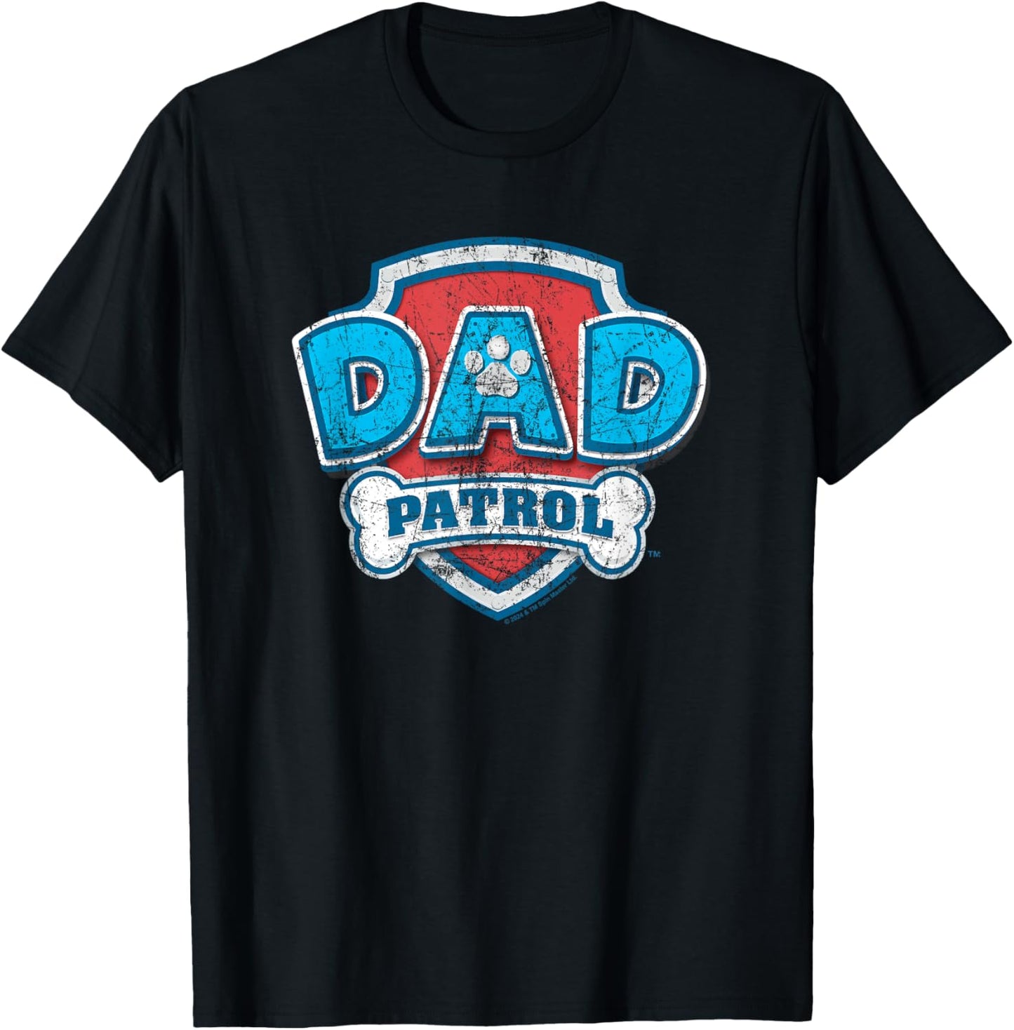 Paw Patrol Father's Day Dad Patrol , black T-Shirt - T-Shirt | Black