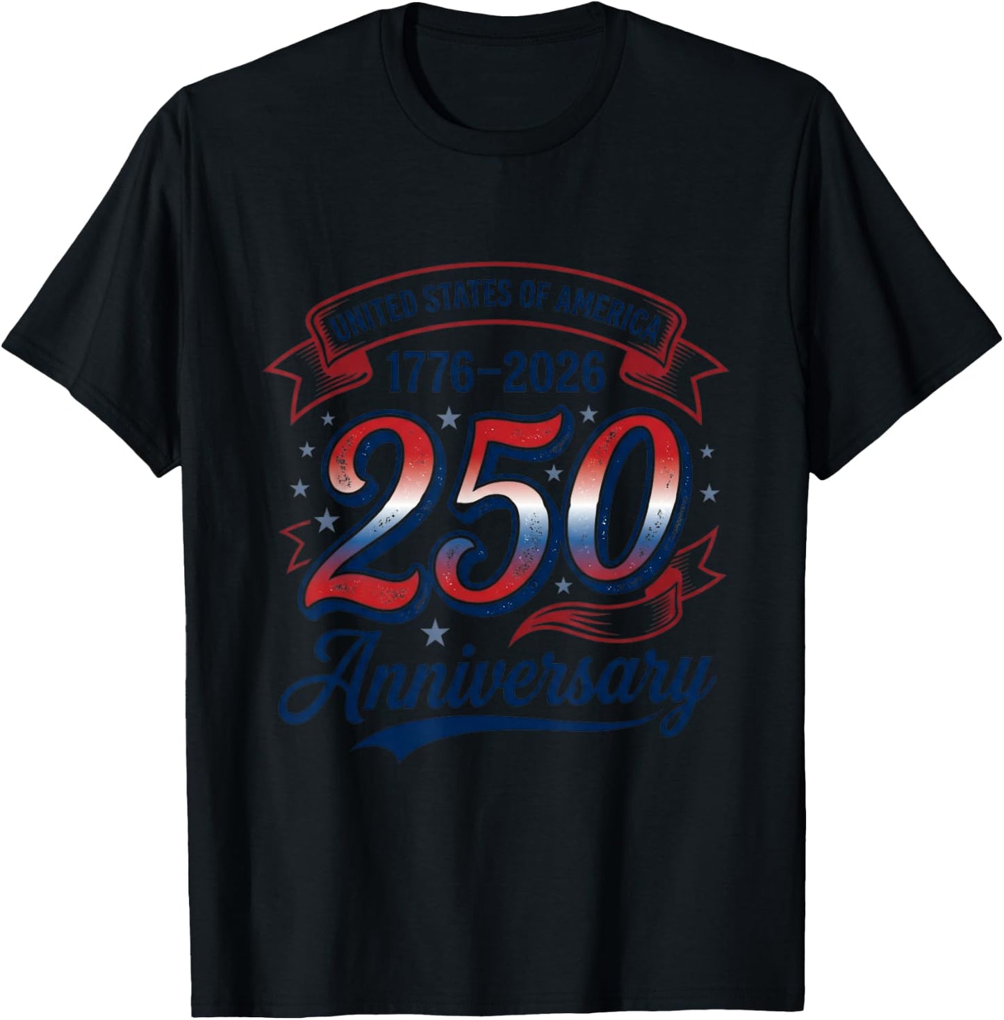 Patriotic Eagle USA 250th Freedom July Independence T-Shirt - T-Shirt | Black