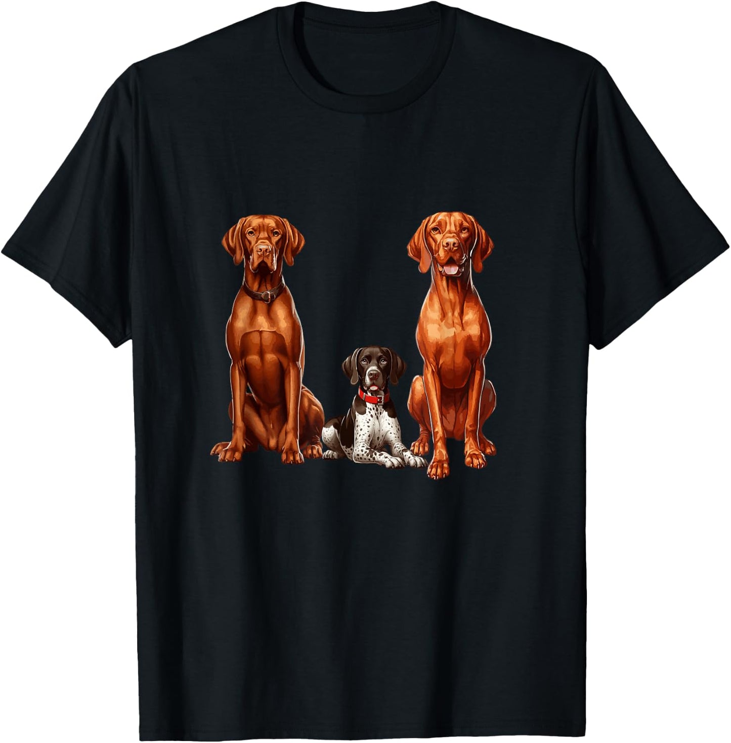 Vizsla and German Shorthaired Pointer Dogs & Puppy T-Shirt - T-Shirt | Black