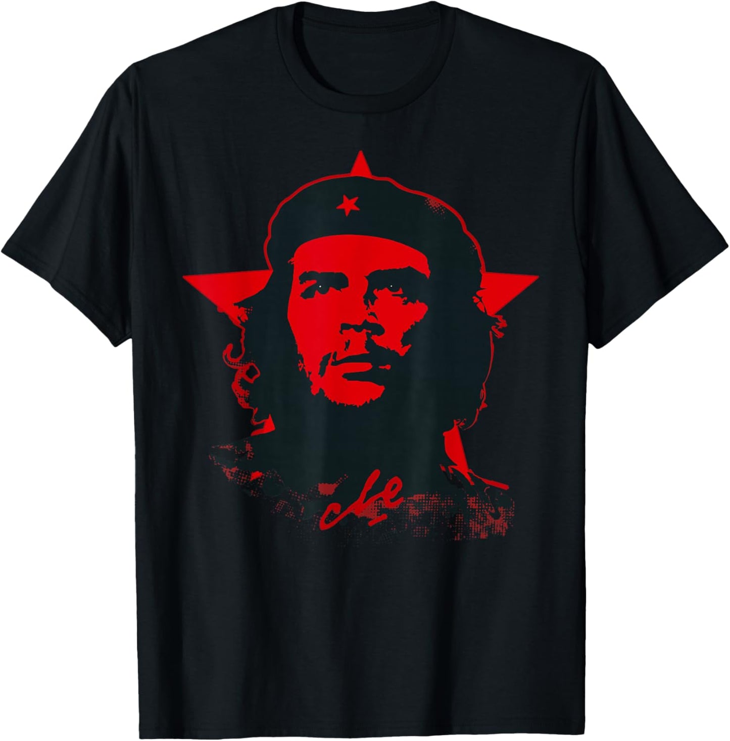 Che Guevara Shirt Stern Revolution Kuba Rebel Icon T-Shirt - T-Shirt | Black