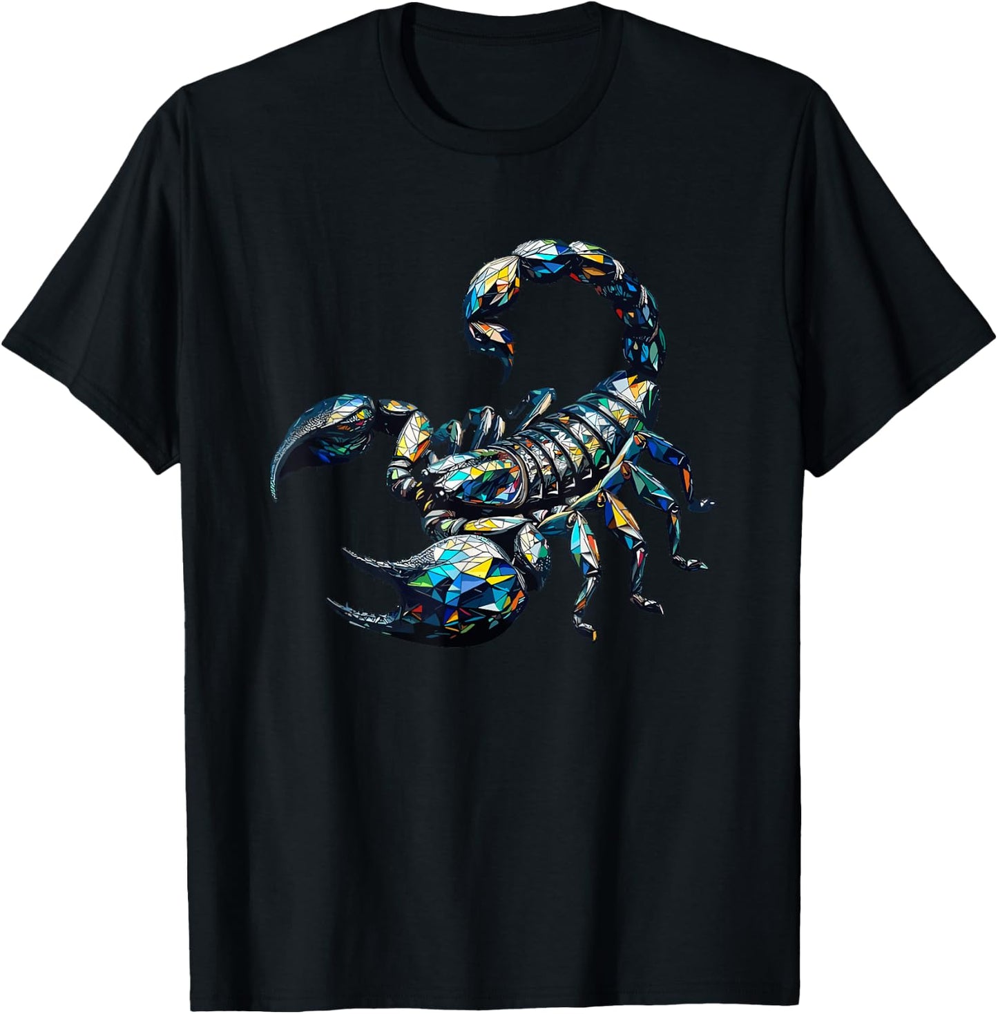 Polygon Art Scorpion Scorpions T-Shirt - T-Shirt | Black