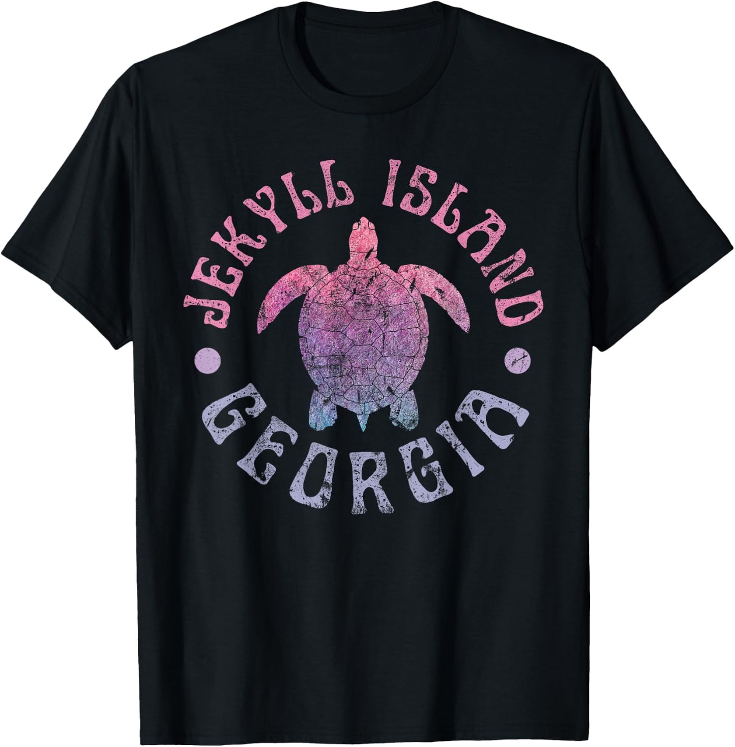 Jekyll Island Georgia Sea Turtle Beach Summer Ocean Cute Men Women Girls Kids T-Shirt - T-Shirt | Black