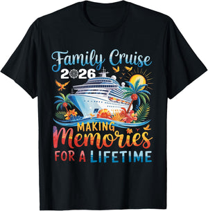Family Cruise 2026 Family Matching Cruise Vacation Party T-Shirt - T-Shirt | Black