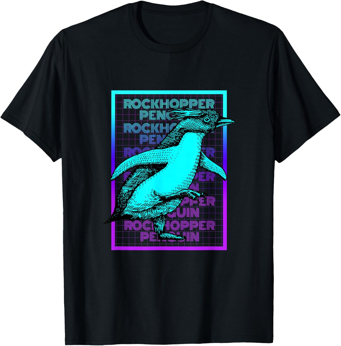 Rockhopper Penguin Vintage Retro Rockhopper Penguin T-Shirt - T-Shirt | Black