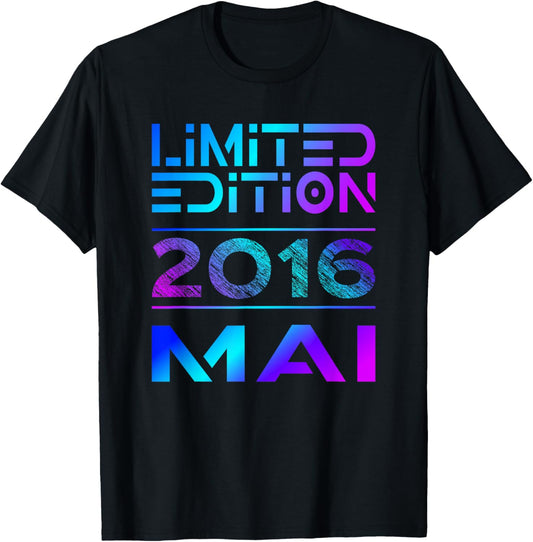 Limited Edition Mai 2016 Junge Mädchen 10. Geburtstag T-Shirt - T-Shirt | Black