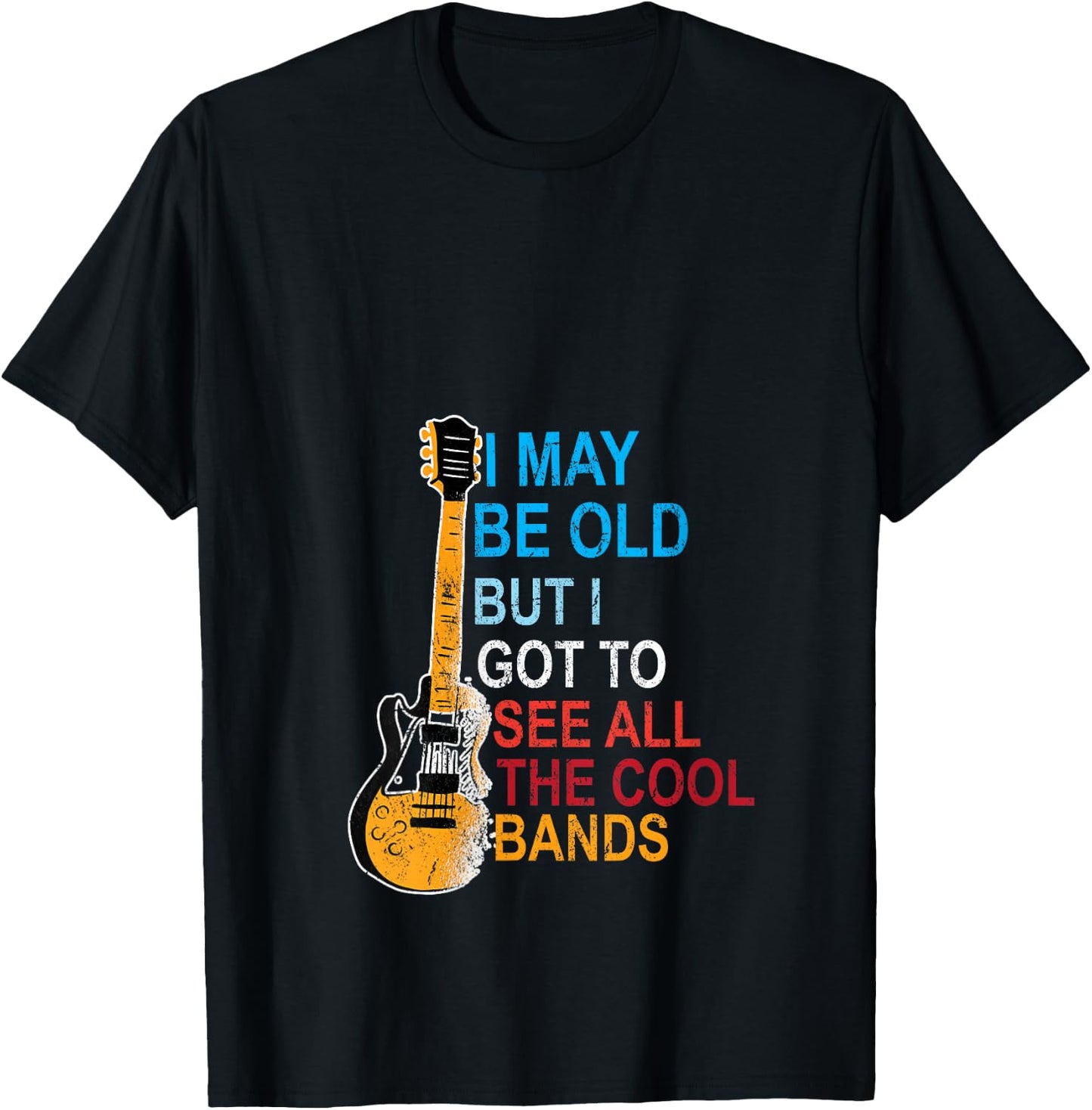 i may be old but i've seen all the good bands V-Neck T-Shirt - T-Shirt | Black
