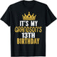 It's My Grandson's 13th Birthday 13 Years Old Boy T-Shirt - T-Shirt | Black