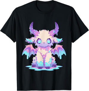 Kawaii Pastel Goth Creepy Cute Witchy Demon Goat Baphomet T-Shirt - T-Shirt | Black