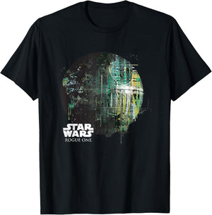 Star Wars Rogue One Epic Death Star Dripping Big Chest Logo T-Shirt - T-Shirt | Black