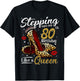 High Heels Stepping Into My 80th Birthday 80 and Fabulous T-Shirt - T-Shirt | Black