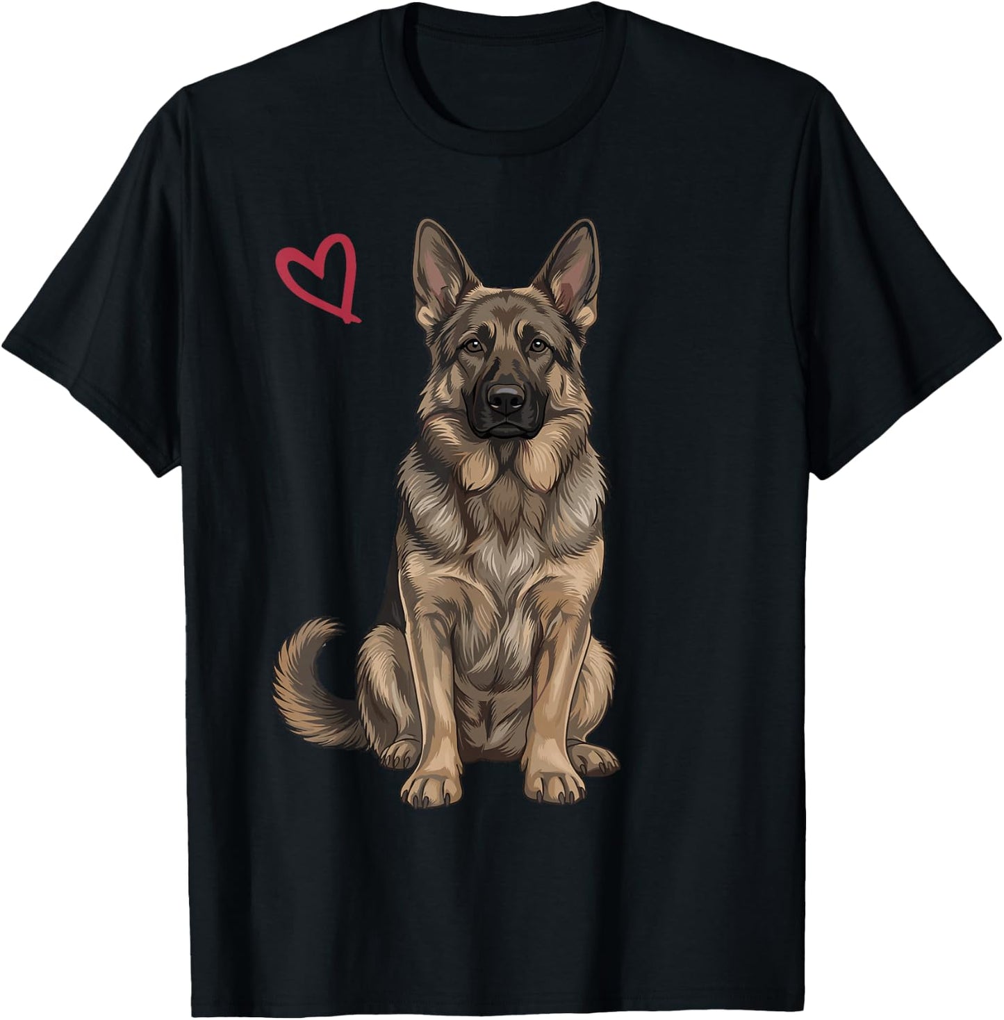 Sable German Shepherd T-Shirt - T-Shirt | Black