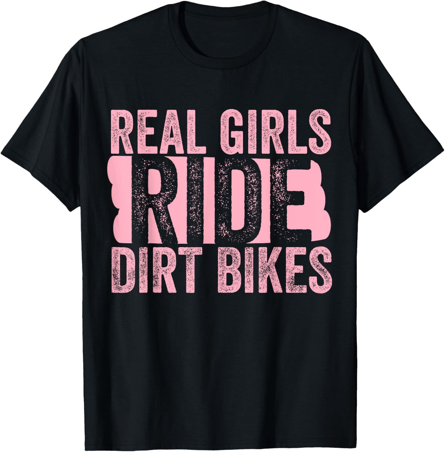 Motocross Girl Dirt Bike Queen Gift T-Shirt - T-Shirt | Black