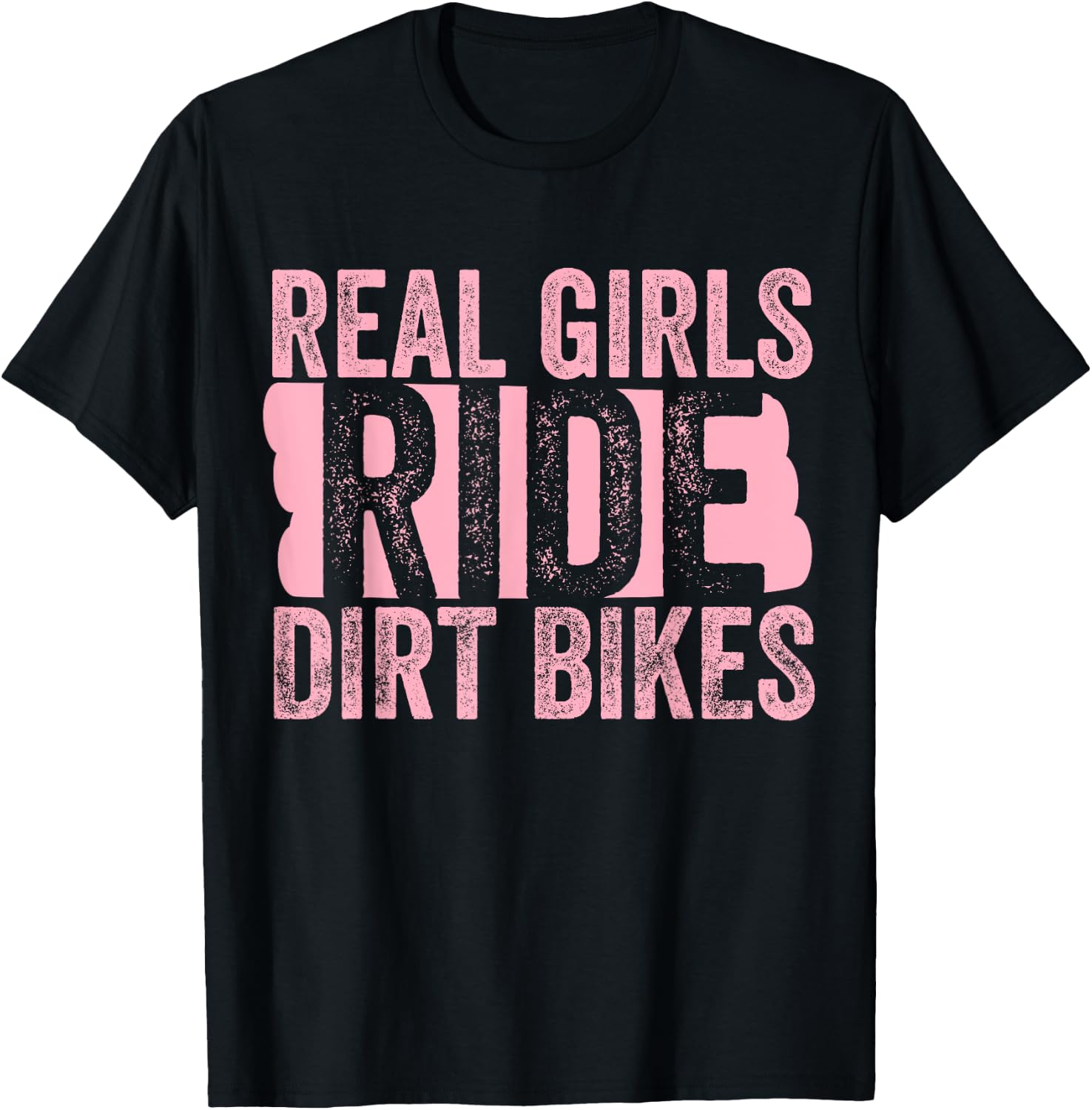 Motocross Girl Dirt Bike Queen Gift T-Shirt - T-Shirt | Black