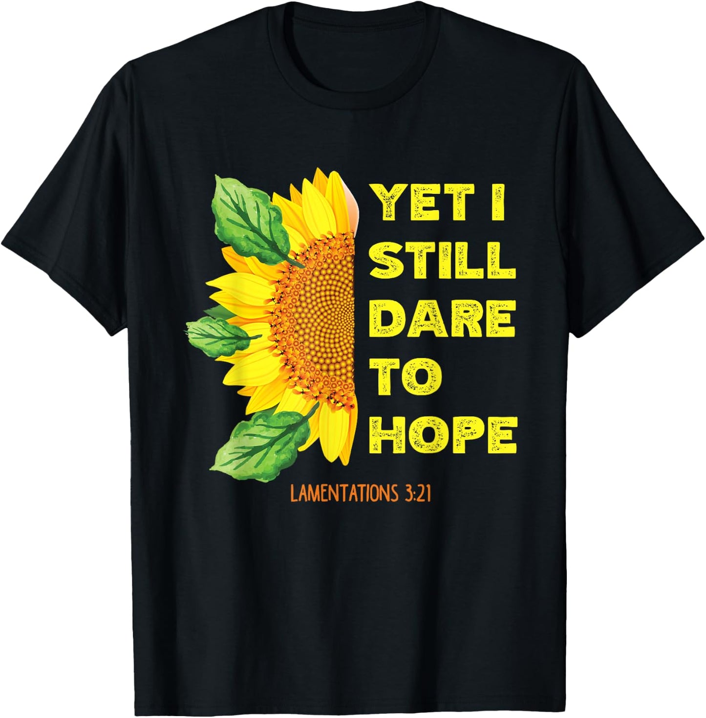 Lamentations 3:21 Christian Bible Verse Religious T-Shirt - T-Shirt | Black