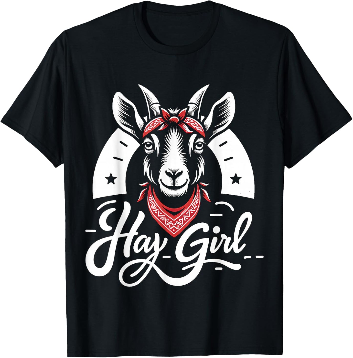 Hay Girl Goat Farm Girl Rancher T-Shirt - T-Shirt | Black