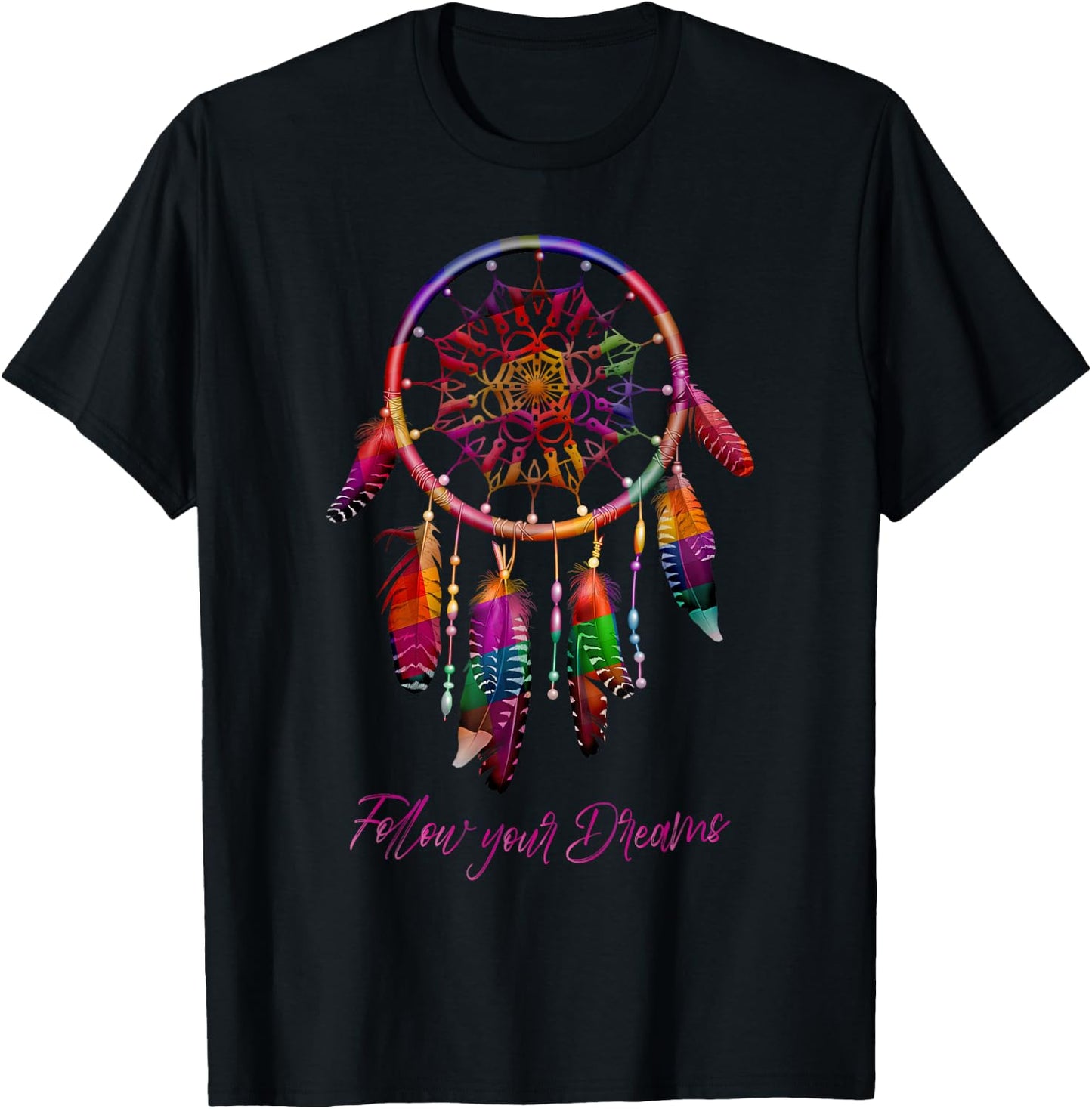 Traumfänger Tattoo I Indianer Feder I Traumfänger T-Shirt - T-Shirt | Black