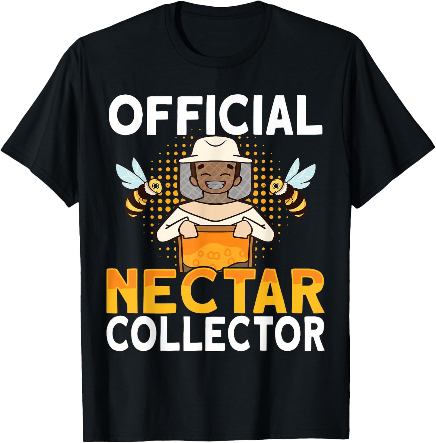 Honey Beekeeping Bee Official Nectar Collector - Beekeeper T-Shirt - T-Shirt | Black