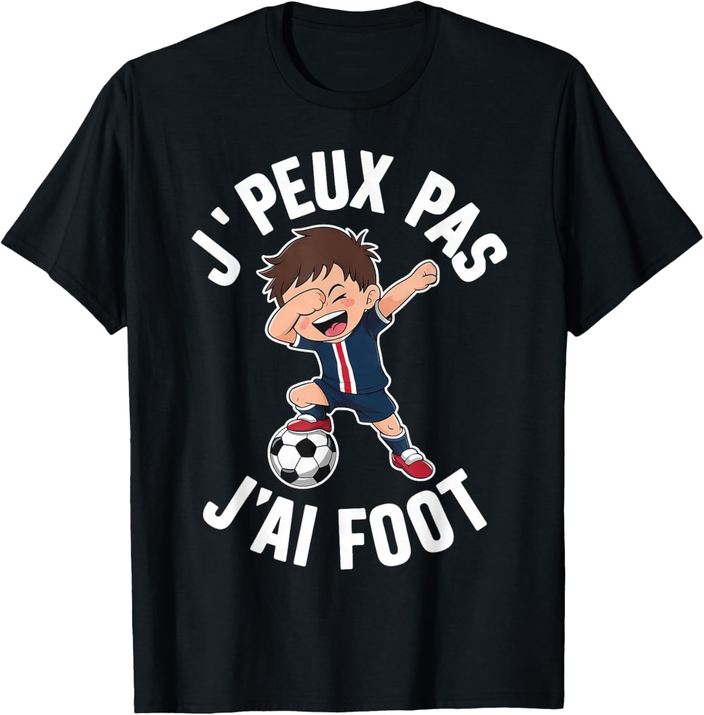 J´Peux Pas J´Ai Football Boys' , Black, S T-Shirt - T-Shirt | Black
