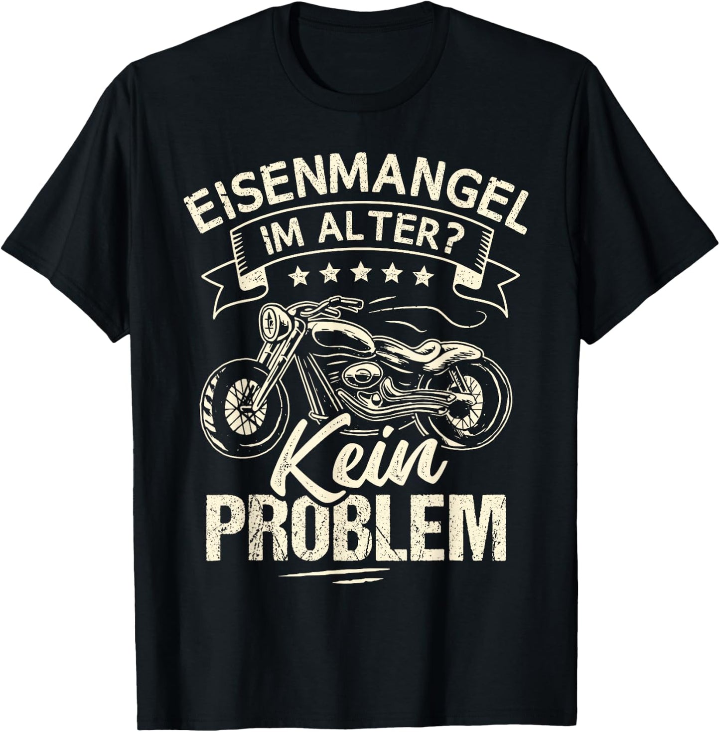 Eisenmack im Alter keine Problem Motorcycle Chopper T-Shirt - T-Shirt | Black