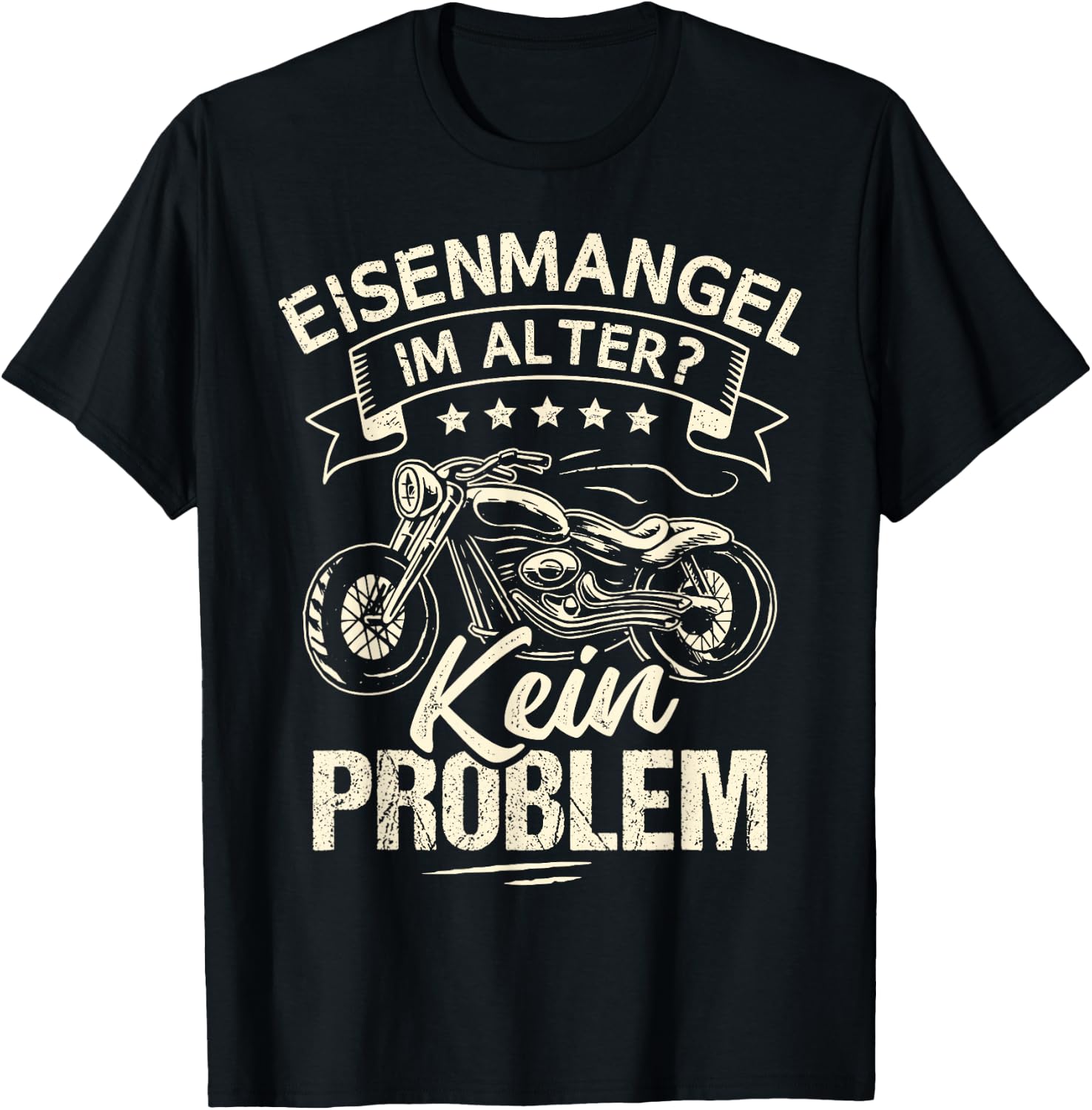 Eisenmack im Alter keine Problem Motorcycle Chopper T-Shirt - T-Shirt | Black