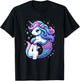 Unicorn Mermaid 4th Birthday 4 Year Old Party Girls Outfit T-Shirt - T-Shirt | Black