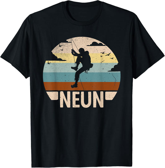 Kletterer Bouldern 9 Jahre Jungen 9 Geburtstag Klettern T-Shirt - T-Shirt | Black