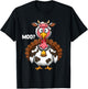 Turkey Moo Cow Funny Thanksgiving 2025 T-Shirt - T-Shirt | Black