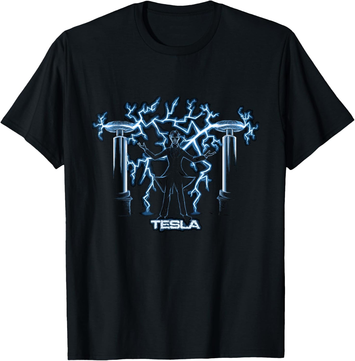 Nikola Tesla, Verrückter Wissenschaftler | Science Engineering T-Shirt - T-Shirt | Black