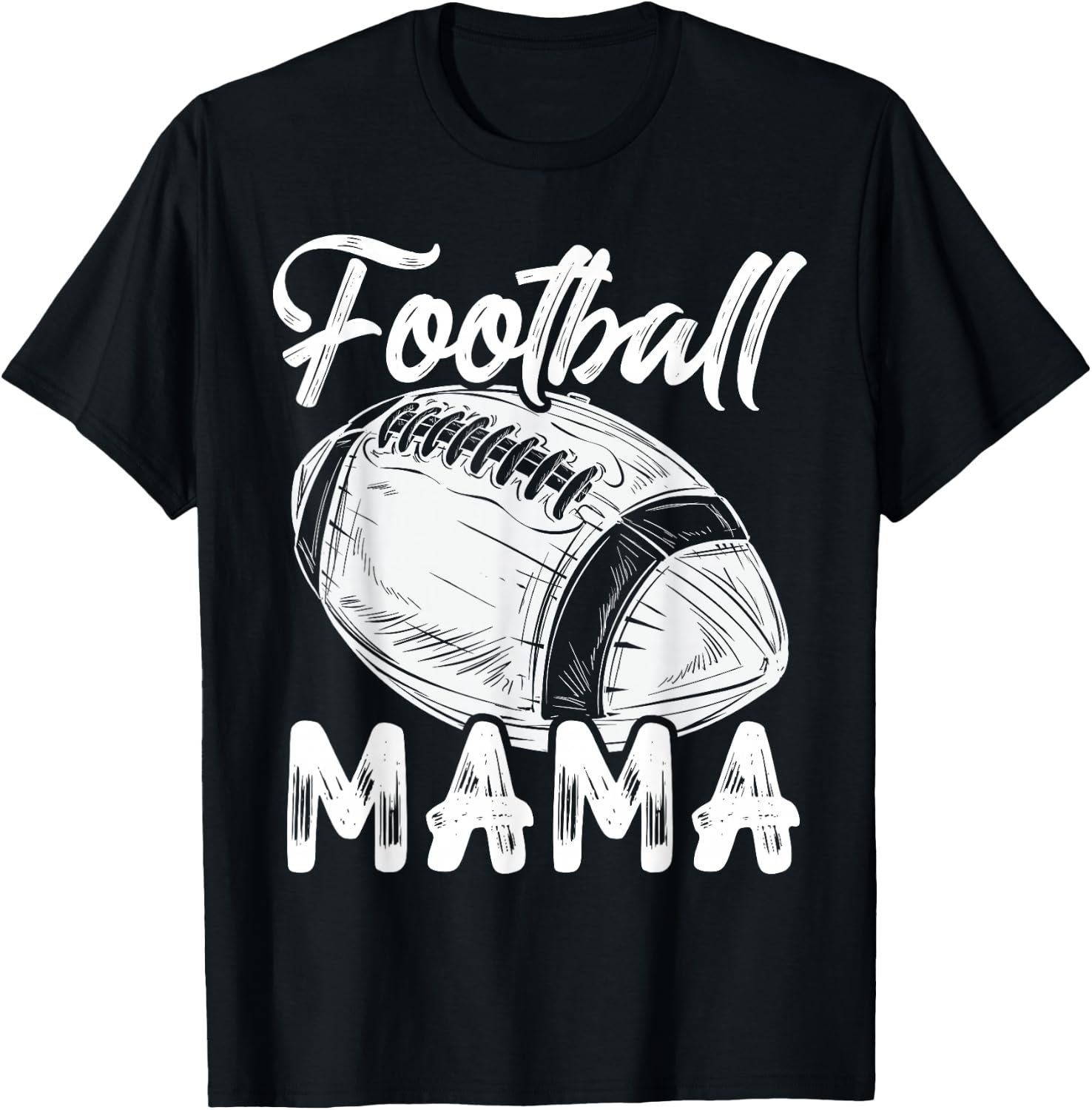 Football Mama Family Matching Players Mothers Day T-Shirt - T-Shirt | Black
