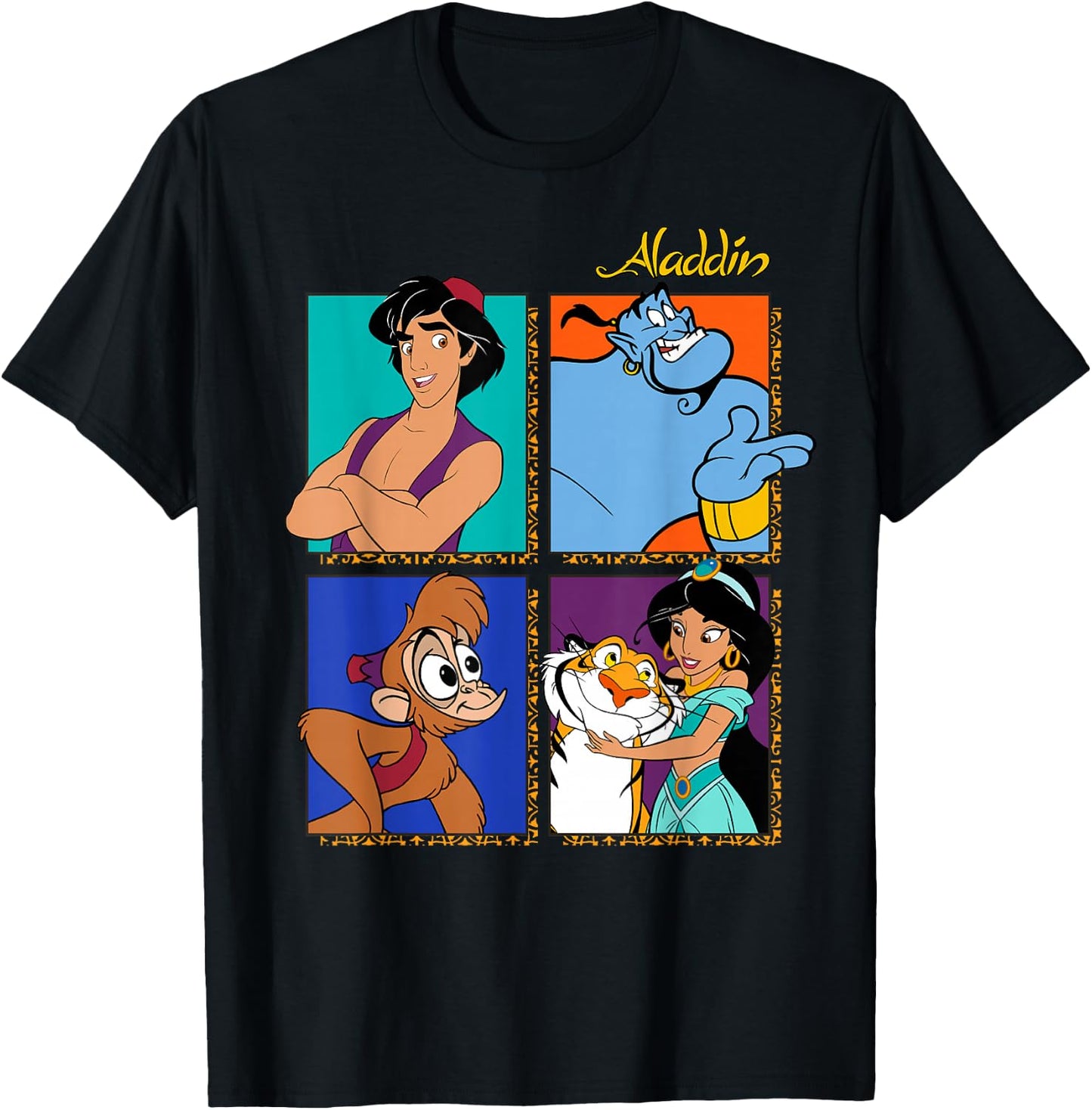Disney Aladdin Group Shot Box Up T-Shirt - T-Shirt | Black