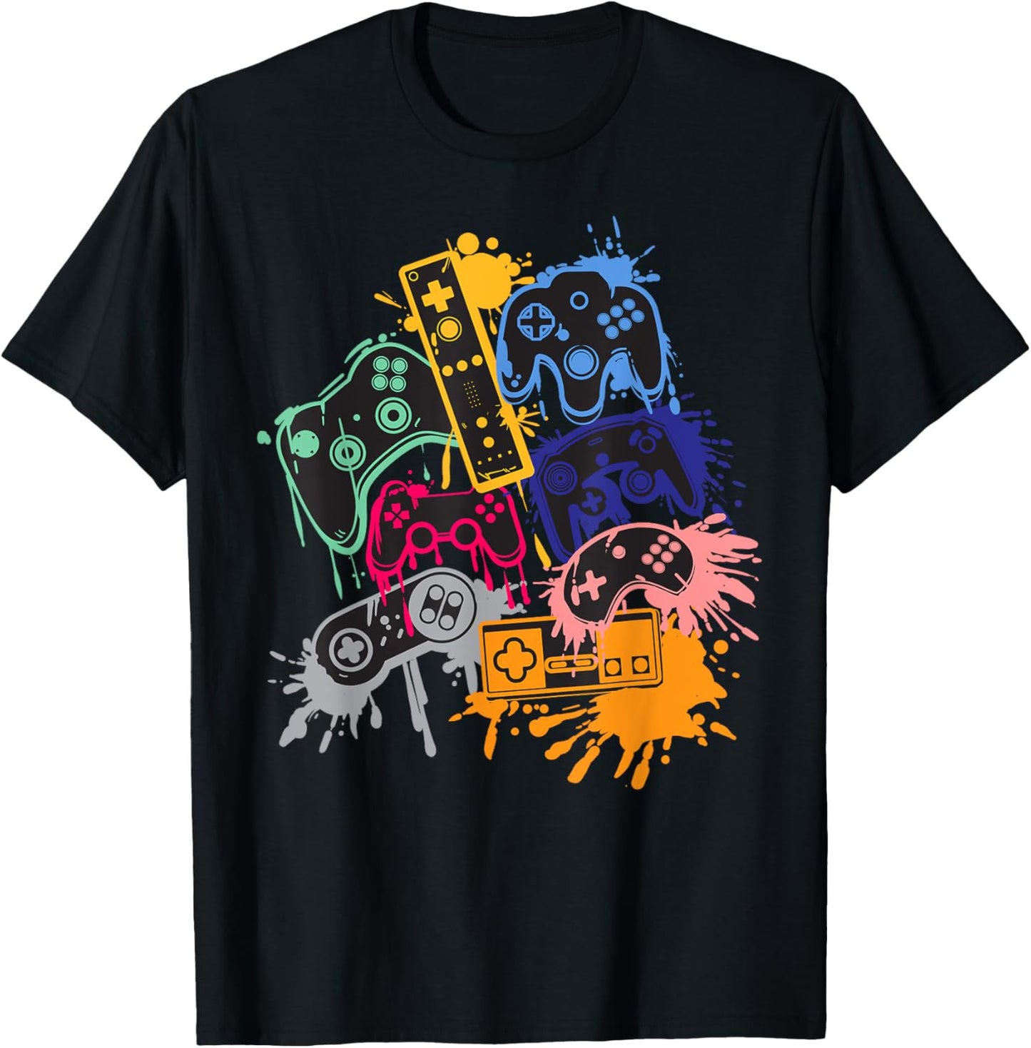 Control all the Things Video Game Controller - Men's Black Short Sleeve Classic Fit - Small T-Shirt - T-Shirt | Black