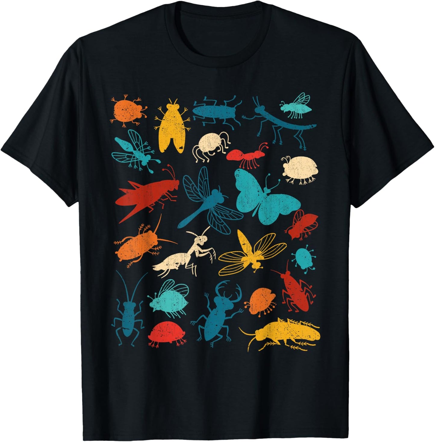 Bunte Insekten Jungen Mädchen Käfer T-Shirt - T-Shirt | Black