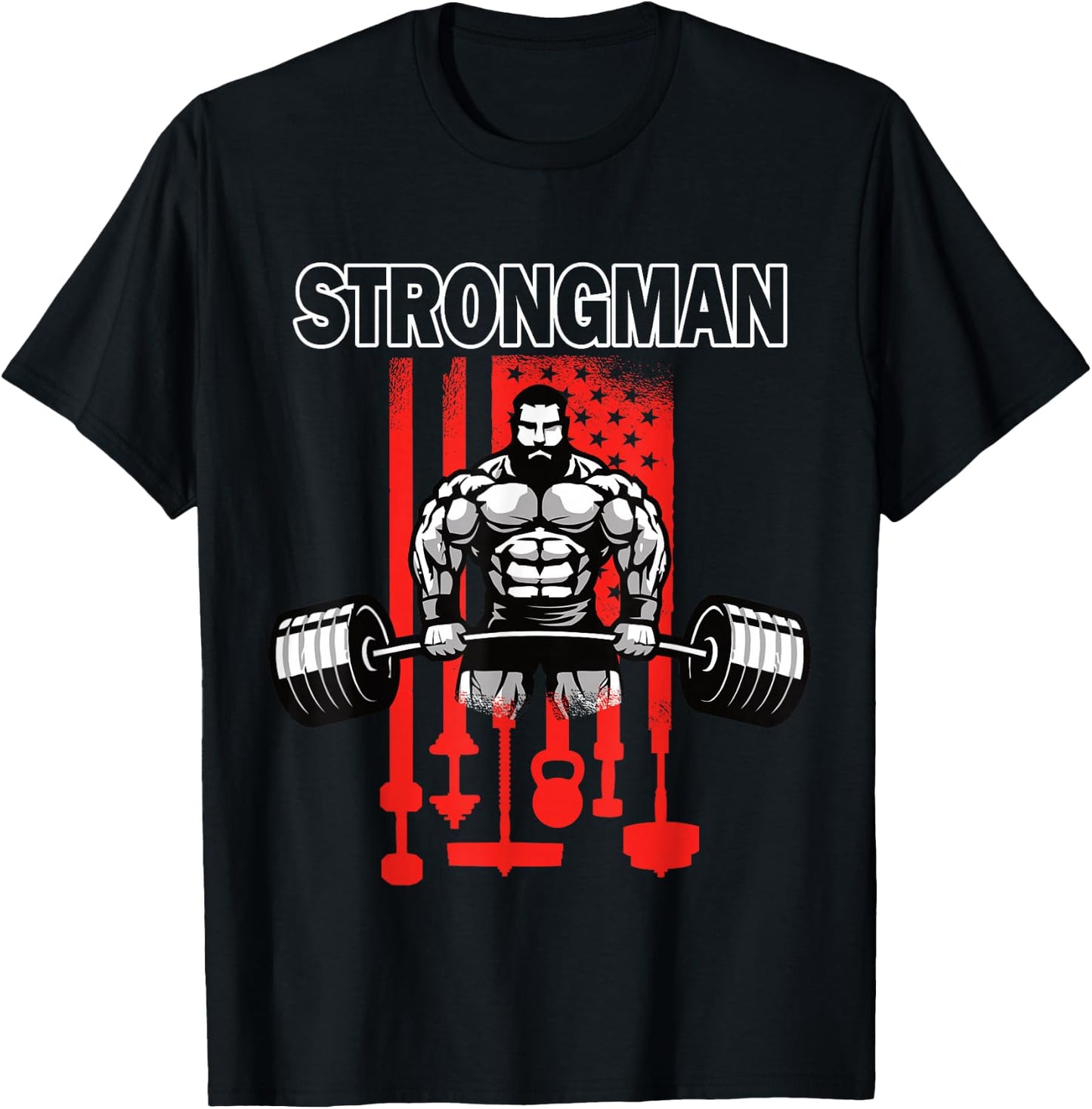 Strongman Deadlift Kraftsport - Strongman T-Shirt - T-Shirt | Black