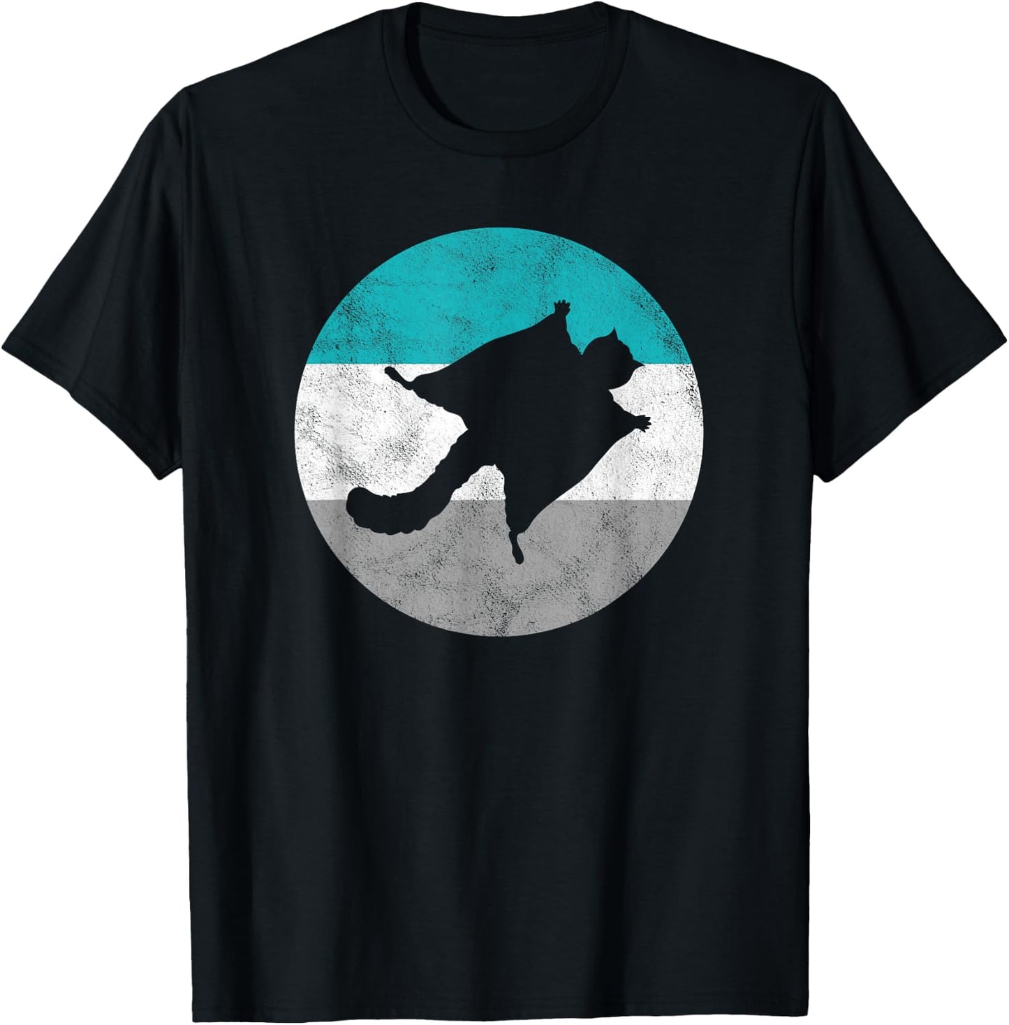 Flying Squirrel Retro Gift Women Boys & Girls T-Shirt - T-Shirt | Black