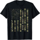 Lackland AFB United States Distressed Camo w US Flag T-Shirt - T-Shirt | Black