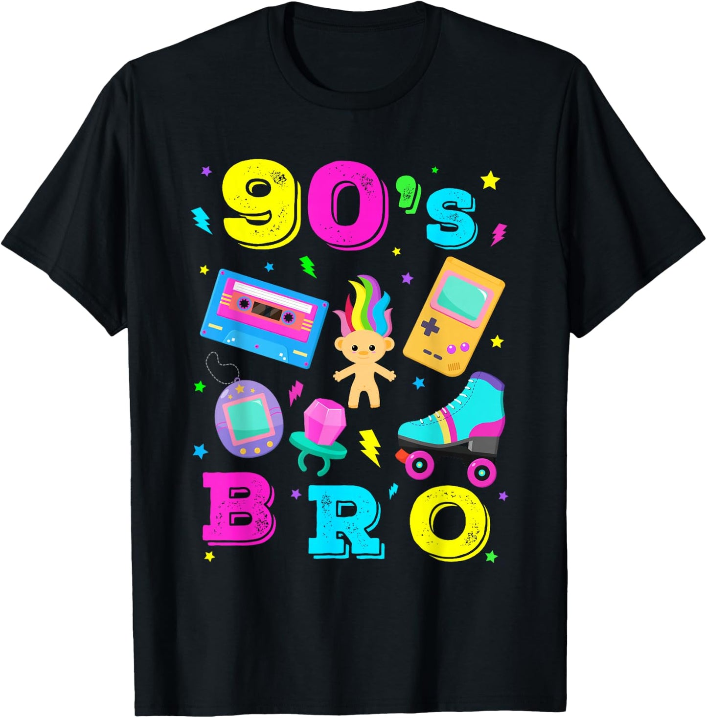 90er Jahre Vibe 1990er Jahre Mode 90er Jahre Thema Outfit 90er Jahre Mottoparty T-Shirt - T-Shirt | Black