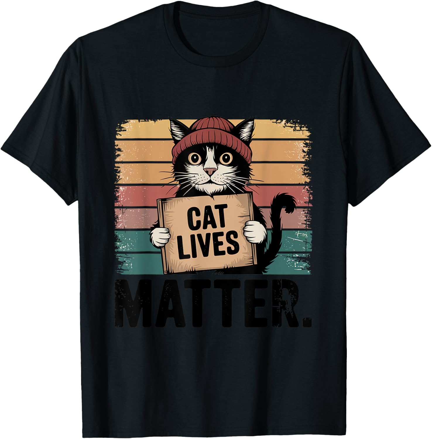 Donald Trump 2024 Cats Lives Matter Please Don't Eat My Cat Men Women T-Shirt - T-Shirt | Black