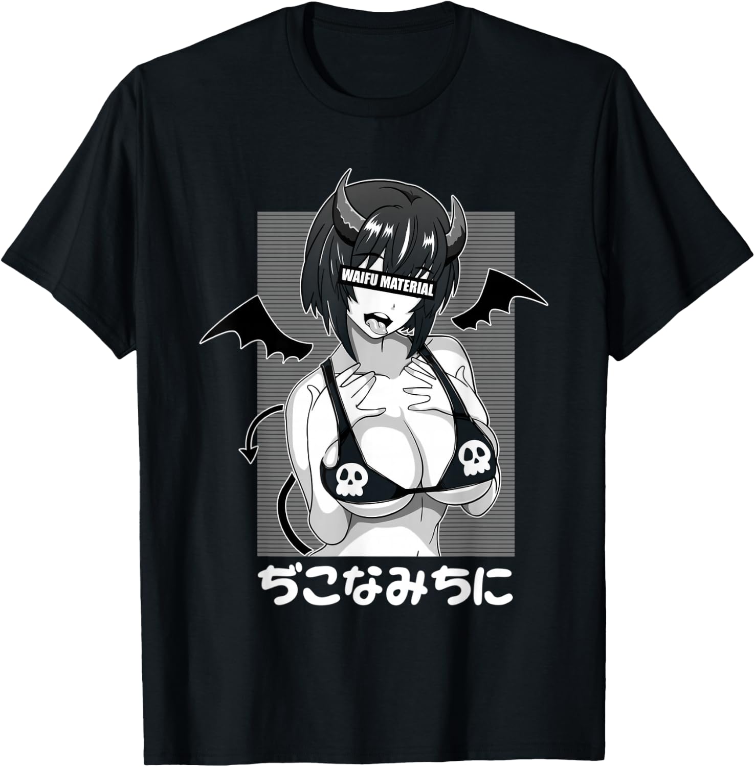 Anime Waifu Hentai Anime Lover Anime Girl Japanese Aesthetic , black T-Shirt - T-Shirt | Black
