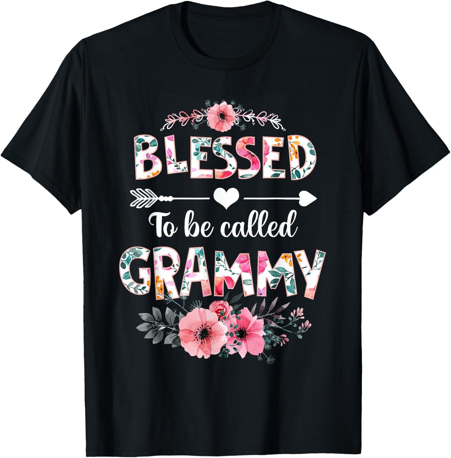 Blessed to be called Grammy Shirt Funny Grammy Mother's Day T-Shirt - T-Shirt | Black
