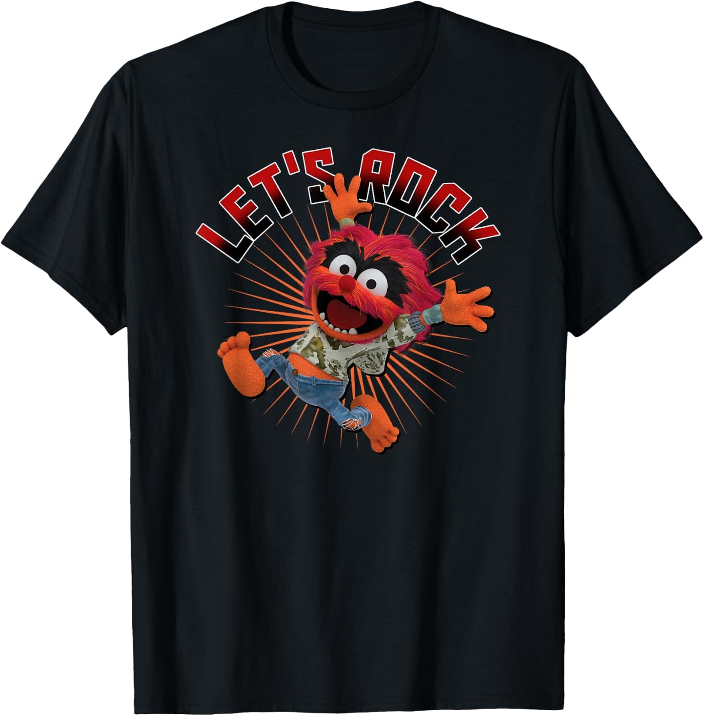 Disney - Let's Rock Muppet Babies Animal T-Shirt - T-Shirt | Black