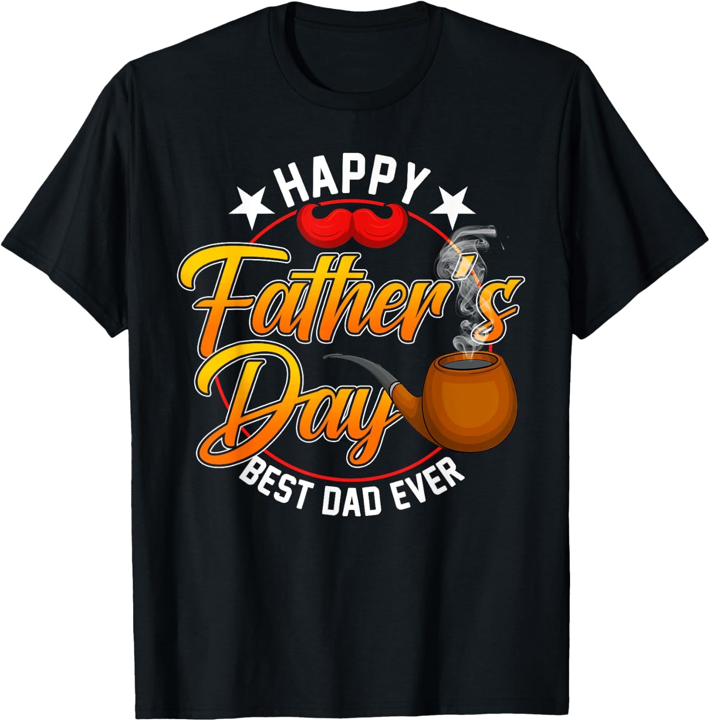 Retro Funny Best Dad Ever Daddy Happy Fathers Day Men Guys T-Shirt - T-Shirt | Black