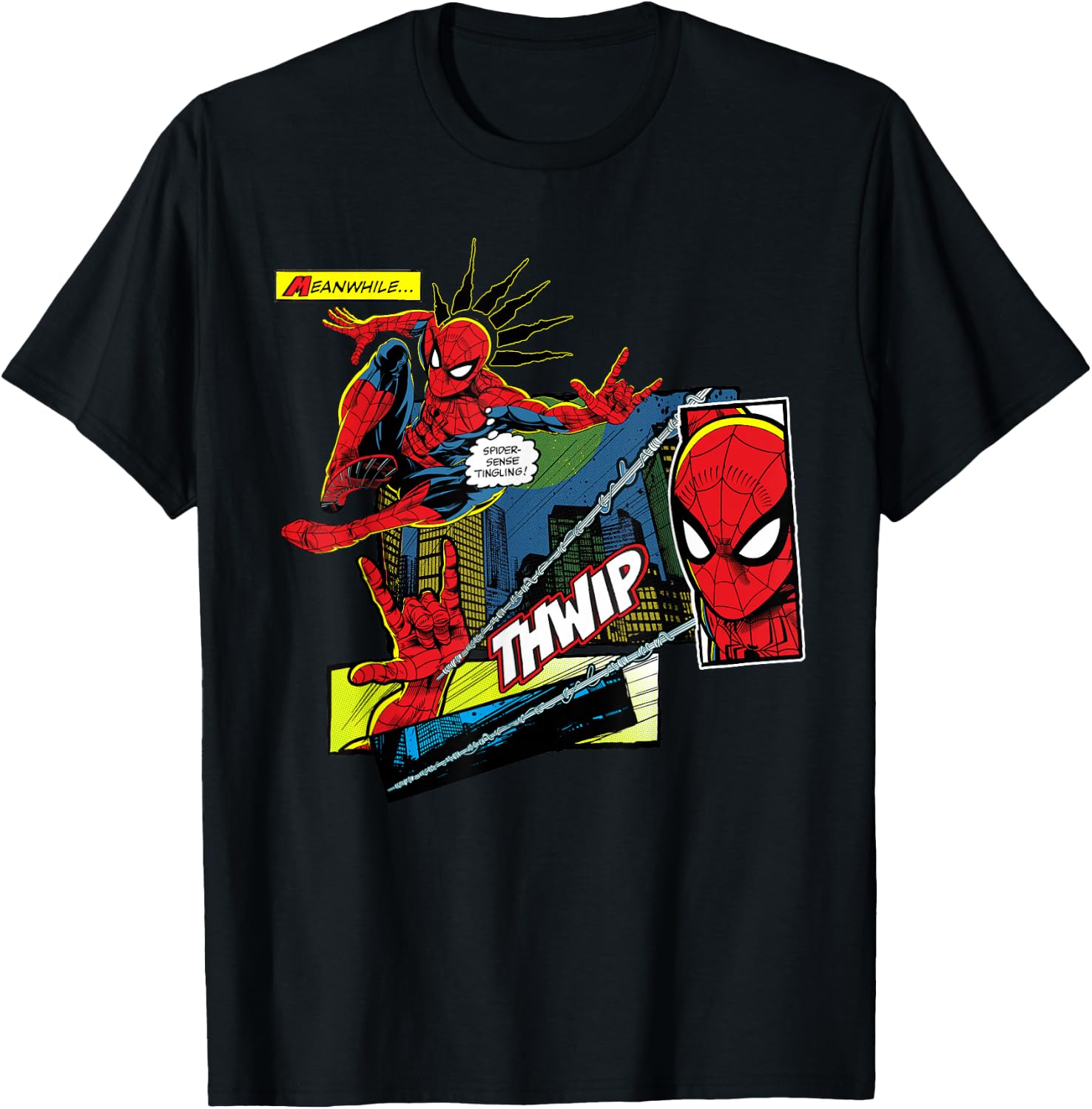 Marvel Studios Spider-Man: BND Movie 2026 Spider-Sense Comic T-Shirt - T-Shirt | Black