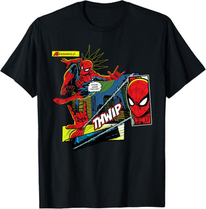 Marvel Studios Spider-Man: BND Movie 2026 Spider-Sense Comic T-Shirt - T-Shirt | Black