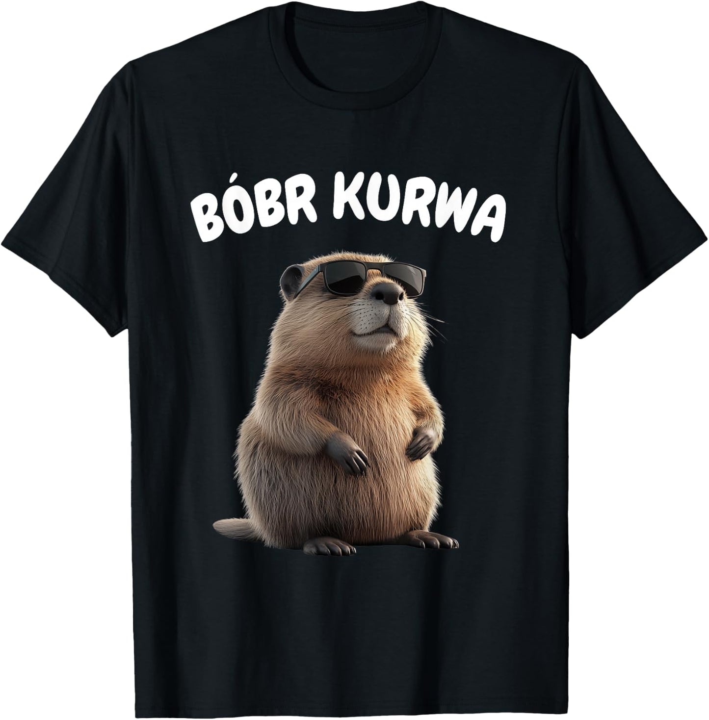 Polnischer Biber Spruch "Bober Kurwa" Ja Pierdole Bobr T-Shirt - T-Shirt | Black