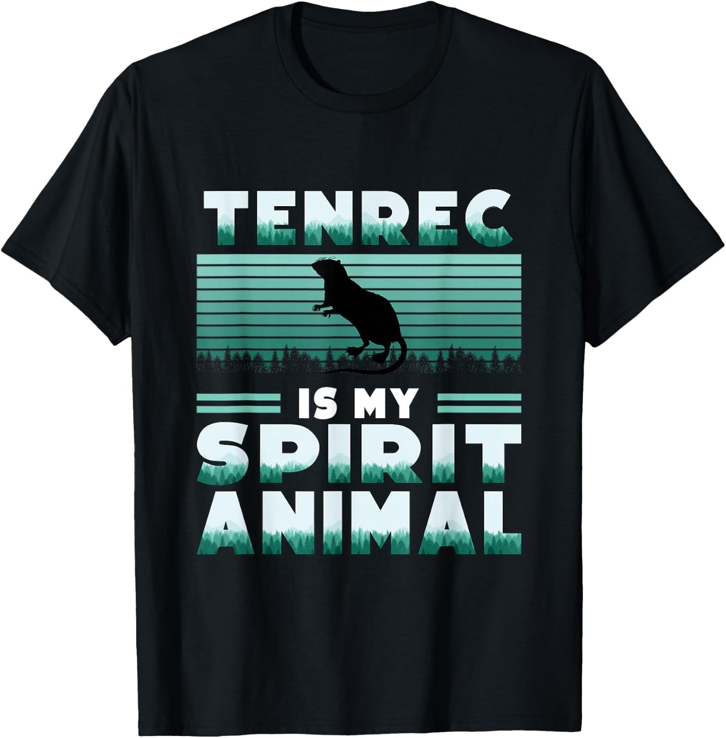 Tenrec is my Spirit Animal Hedgehog Animal Lover Madagascar T-Shirt - T-Shirt | Black